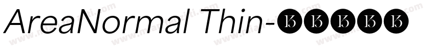AreaNormal Thin字体转换